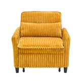 Yellow comfortable chair for Small apartment Bedroom space Balcony Small sofa bed Lazy Small sofa W1658P290465