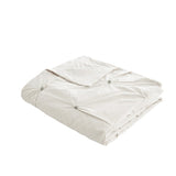 King/Cal King 3 Piece Elastic Embroidered Cotton Duvet Cover Set B03596516
