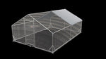 ZUN Large Metal Chicken Coop Walk-in Poultry Cage Hen Run House Rabbits Habitat Cage Spire Shaped Coop 04013074