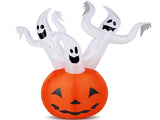 5.9 FT Halloween Inflatable Pumpkin Ghost Outdoor Decorations, Scary Blow up Yard Decor with 49008803