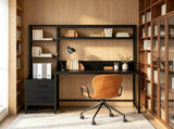 55 Inch Rustic Computer Desk with Drawers and Storage Shelves Home Office 38719938
