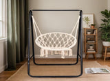 Outdoor Hammock Chair Stand Only, Swing Stand with 2 Hooks, Max Load 600lbs, Fits Most Hanging 12336522