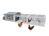 118Wooden Chicken Coop Outdoor Hen House Poultry Cage with Free-range Doors, Nesting Box,Leakproof 52716236