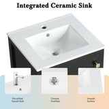 20" Bathroom Vanity with Sink, Bathroom Cabinet with Soft Closing Door, Storage Rack and A Drawer, N725P185452B