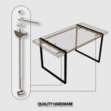 59 " dining table modern industrial rectangular MDF light , 4-6 people, 1.5" thick engineering 84043575