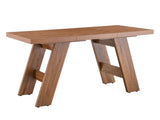 7131.5inches Walnut Wood Grain MDF Splicing Rectangular Dining Table.Double-panel outward-sloping W1151P434798