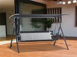 2-Seat Outdoor Patio Swing Chair-Black 70793553