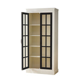 71.2'' Tall Display Cabinet with Glass Doors, Rustic Style China Cabinet, Curio Cabinet for N845P272501B