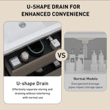 72" Freestanding Bathroom Vanity with Sink, Bathroom Storage Vanity Cabinet with Stone Resin W1573P211194