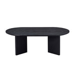 ZUN Length 39.37 Inch Modern Coffee Table,MDF Oval Coffee Table for Living Room,Small Coffee Table with W2582P217992