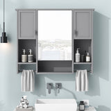 ZUN 35'' x 28'' Modern Wall Mounted Bathroom Storage Cabinet, Bathroom Wall Cabinet with Mirror, WF317173AAE