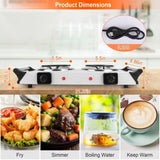 Hot Plate2000W Hot Plate,Portable Electric Stove Countertop Double Burners W/5 Level Temperature 03805550