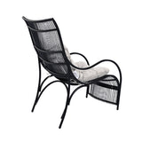 3 Pieces Wicker Outdoor Patio Furniture Set with Lounge Chair, Balcony Chairs Table Set with N780P209442B