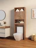 ZUN Home Bathroom Shelf Over-The-Toilet, Bathroom SpaceSaver, Bathroom, Tollilet storage cabinet, WOOD W37067043