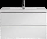 36" Floating Bathroom Vanity with Sink, Modern Wall-Mounted Bathroom Storage Vanity Cabinet with W1573P152685