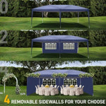 ZUN Lotto 3 x 6m Two Windows Practical Waterproof Folding Tent Blue 16586545