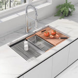 33 Undermount Workstation Sink-33 x 19 Inch Undermount Stainless Steel Kitchen Sink 18 Gauge, W1386P310820