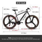 ZUN A27301M Ecarpat Mountain Bike 27.5 Inch Wheels, 21 Speed Road Bicycle with Dual Disc Brakes for Men W1856P220552