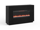 62 inch Fireplace Mantel, Black Finish B108P255366