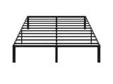 Black Queen Size Simple Basic Platform Metal Bed Frame - 14 Inch Bed Height 59701132