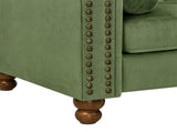 PHOYAL Large Sofa, Velvet Sofa Three-seat Sofa Classic Tufted Chesterfield Settee Sofa Modern 3 W1708141950