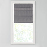 ZUN Faux Linen Cordless Total Blackout Roman Shade B035129765