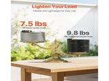 75 ft Metal Garden Hose, Durable Stainless Steel Water Hose with 10-Function Spray Nozzle, Flexible 93203159