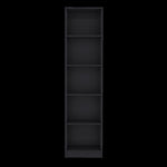 ZUN Home Xs Bookcase with 5-Tier Shelves and Slim Design -Black -Office B200137819