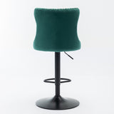 Swivel Velvet Barstools Adjusatble Seat Height from 25-33 Inch,17.7inch base, Modern Upholstered Bar W1143P151486