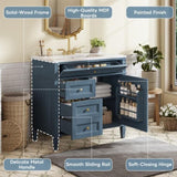 36'' Bathroom Vanity with Top Sink, Modern Bathroom Storage Cabinet with 2 Drawers and a Tip-out N710P230246M