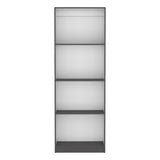 Home Bookcase with 4-Shelf Modern Display Unit for Books and Decor -Matt Gray / White -Office B070137834