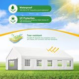 20x32 FT Party Tent with 3 Storage Bags & Removable Sidewalls, Outdoor Canopy Gazebo for Carport 08975333