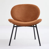 Mid-Century Modern Shell Chair Single Side Chair Tripod,Orange fabric Lounge Chair in Walnut Finish W1143P214258