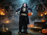 Halloween Animatronic Undead Pirate Captain Decoration, 6FT Life Size with Eerie Sounds Movable Arms 50671546
