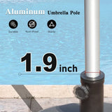Rectangle Patio Umbrella with Crank Lift , Navy Blue W1859P353557
