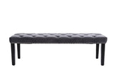 Heng Ming Upholstered Tufted Ottoman , Velvet Dining Bedroom Footrest Stool Accent W212P300163
