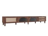 86 inch TV Stand for TVs up to 90", Entertainment Center with App Controlled LED Lights, 2 Drawers & N710P438977P