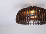 20" Semicircle Modern Flush Mount Fan Light,Ceiling Fans with Lights and Remote W3596P462048