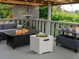 41*41*53.5cm Square Imitation Marble Color Gas Storage Garden Iron Side Table 34899564
