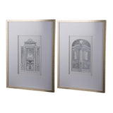 Set of 2 Fake Pencil Architectual Wall Art, Wall Decor Accent, 24" x 32" W2078130277