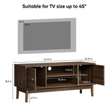43.31 inch TV Stand, Mid-Century Modern TV Stand for 32/45 inch TV, Entertainment Center with W1706P318064