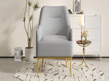 Modern Accent Chair Upholstered Armchair Single Sofa Chair with Curved Backrest and Gold Metal Legs N763P360684E
