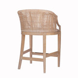 Handcrafted Rattan Counter Stool 25" H B035129478