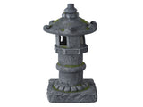 Magnesium Oxide Solar Pagoda Garden Statue with Warm LED Light, Oriental Stone Tower Lantern Outdoor W6572P574591