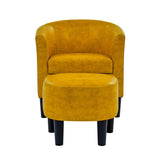 PU Leather Barrel Chair with Ottoman B343P317240