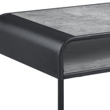 Raziela Concrete Gray & Black Finish Coffee Table B2726P265759