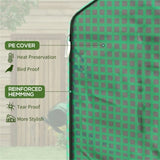 2-piece greenhouse replacement cover, 4.7'x 4.7'x 6.4 'white and green 80768348