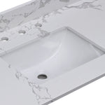 ZUN Bathroom Sink Rectangle Deep Bowl Pure White Porcelain Ceramic Lavatory Vanity Sink Basin with W122552210