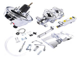 8" Chrome Power Brake Booster Master Cylinder Disc Drum Kit Fit for Chevrolet Bel Air Impala 65470064