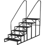 ZUN 6 Step Ladder with Handrail, Swimming Pool Ladder Above Ground, 660 lb Load Capacity RV Steps with 11737246